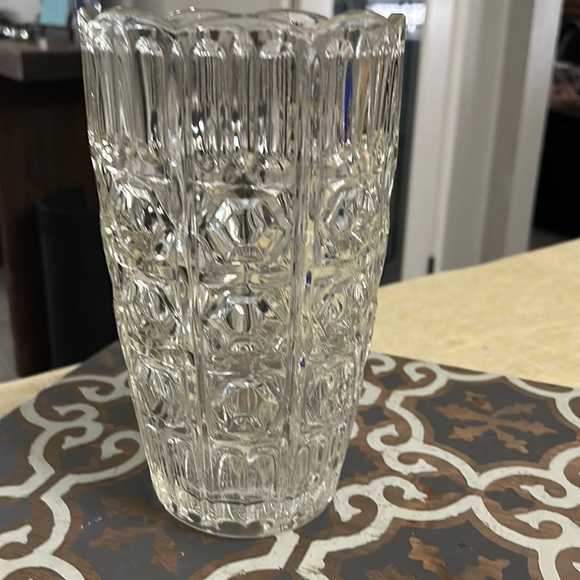 Rare Vintage Firenze Heavy Art Deco Pressed glass Vase - Made in Italy - Picture 1 of 4